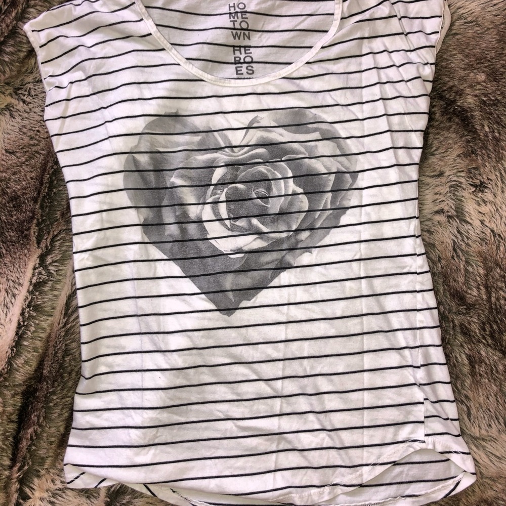 Hometown Heroes Shirt with Rose Design